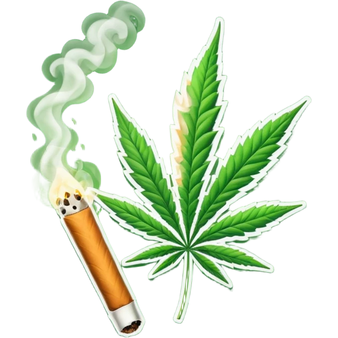 a joint burning all the way emoji