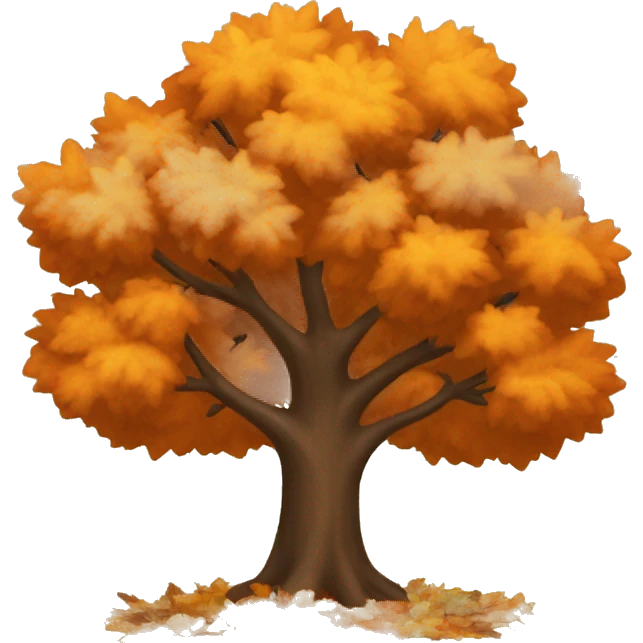 Autumn tree emoji