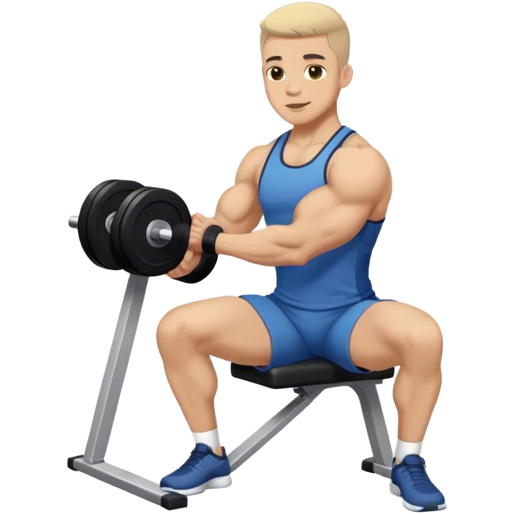 man seated weighted wrist curl emoji