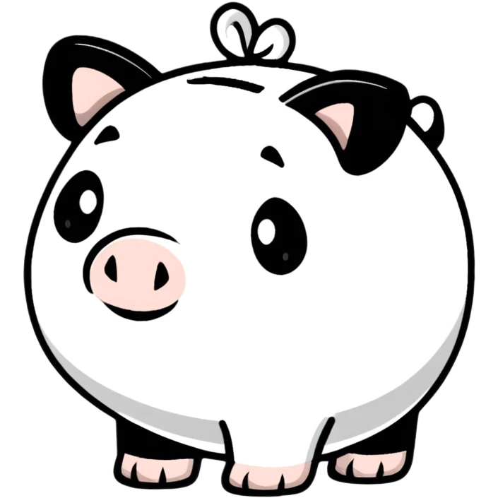 white piggy bank emoji