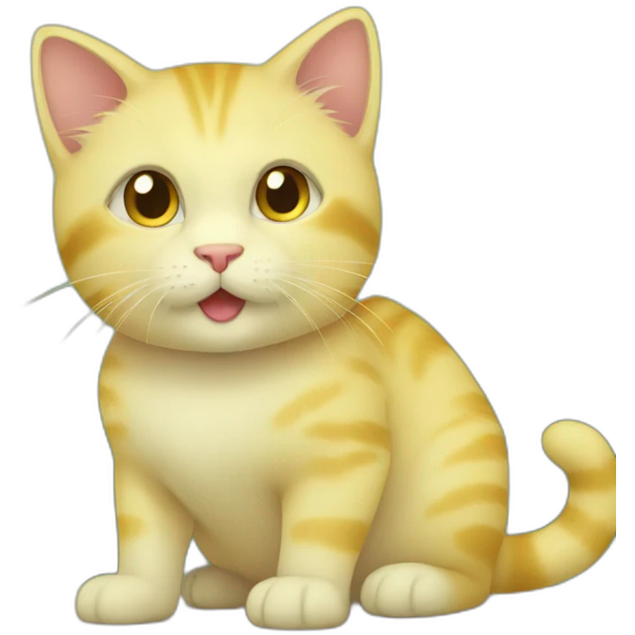 a little yellow kitty emoji