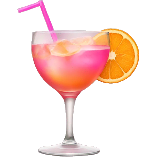 orange pink cocktail  emoji