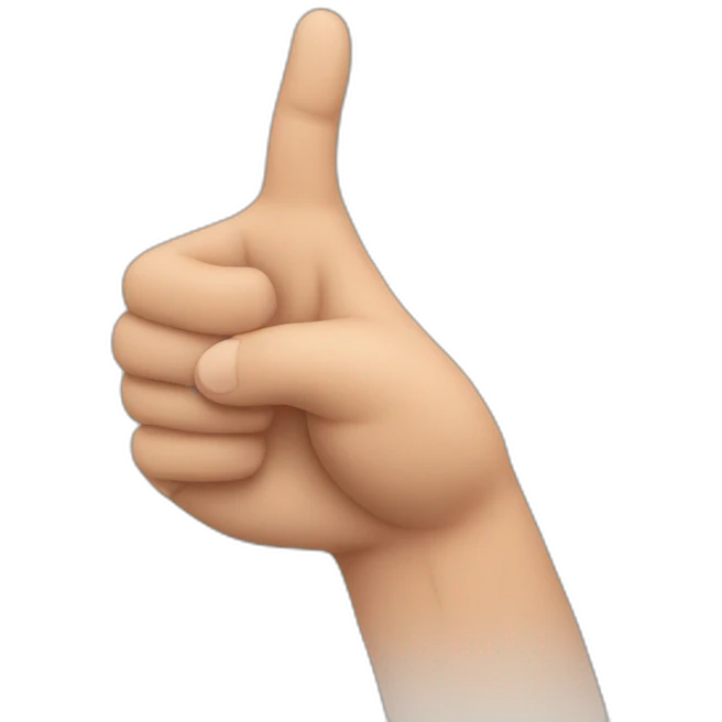 thumb between index and next fingers emoji