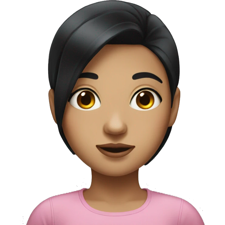 3000 pound girl with black hair  emoji