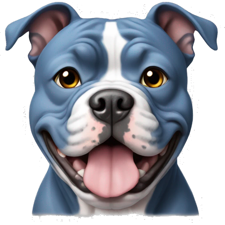 Blue American bully emoji