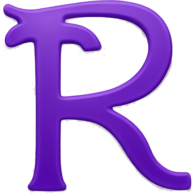 The purple letter R emoji