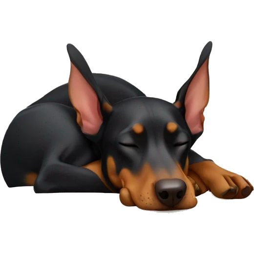Doberman sleeping emoji