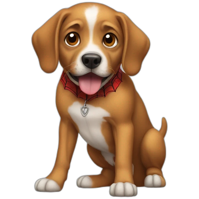 dog as spiderman emoji
