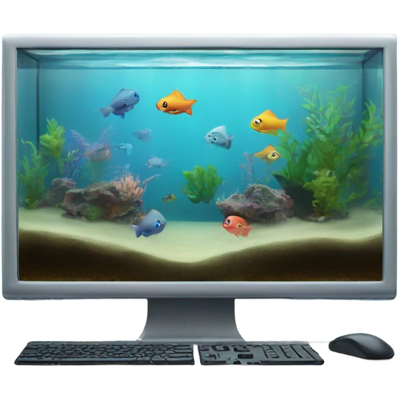  aquarium in a computer emoji