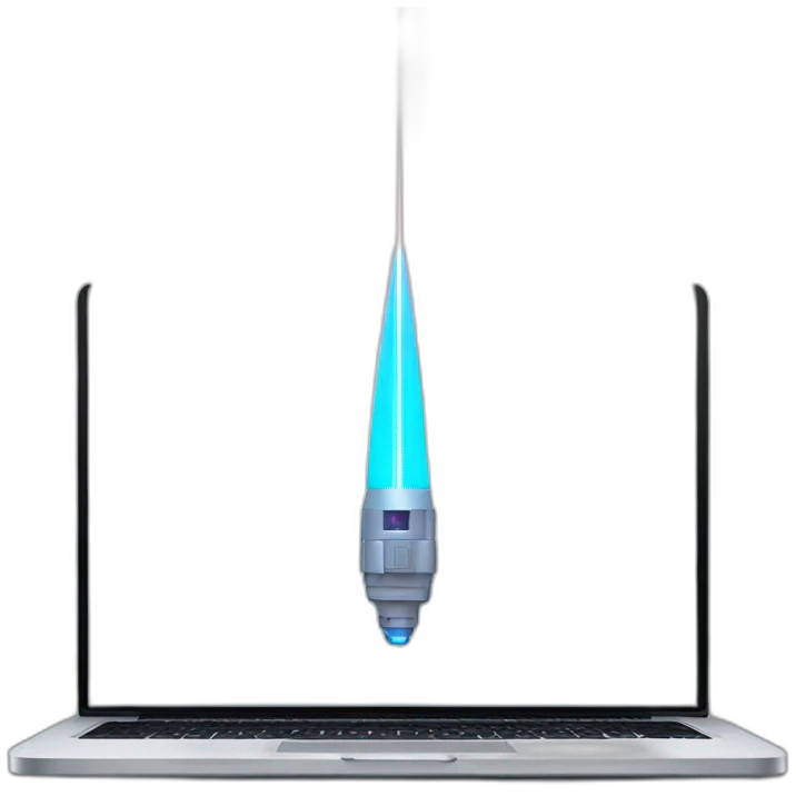 laser beam into a macbook emoji