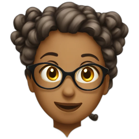 Zany face women studying emoji