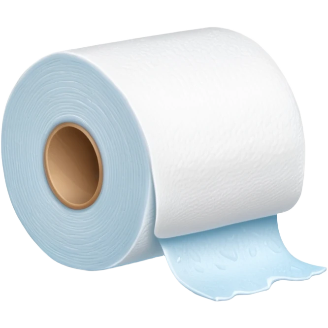 Ice covered toilet paper emoji