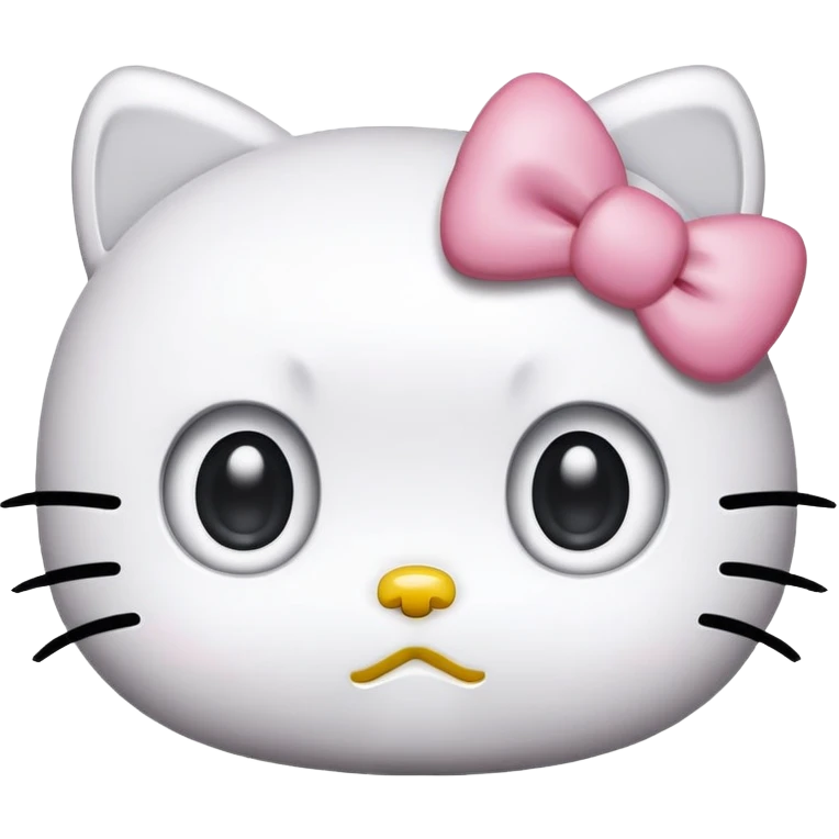 Hello kitty sad face  emoji