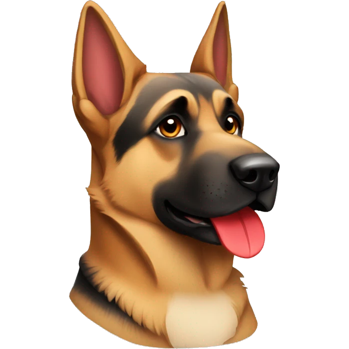 German Shepard like boxer with red gloves  emoji