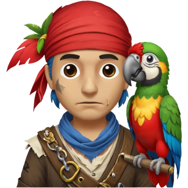 pirate and parrot emoji