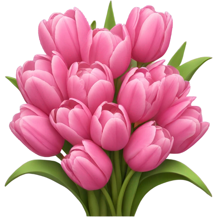 bouquet of pink tulips emoji