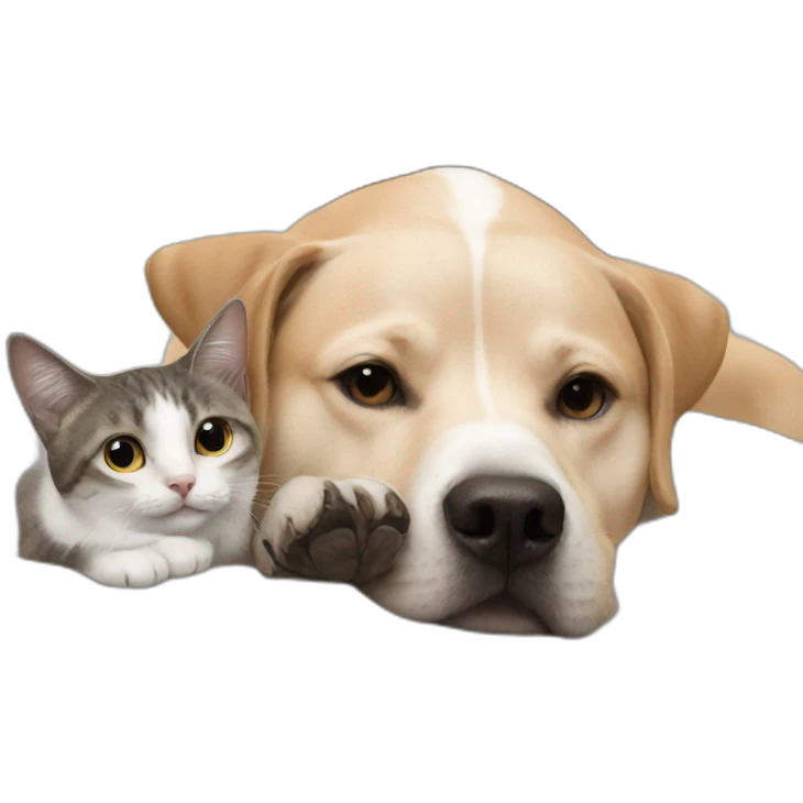 dog on cat emoji