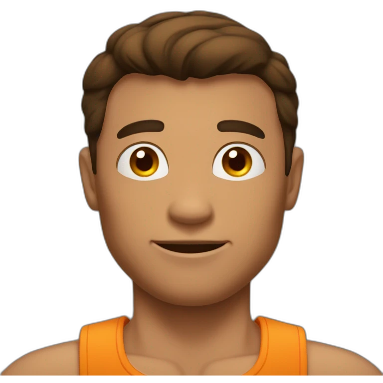 Homme brun musclé emoji