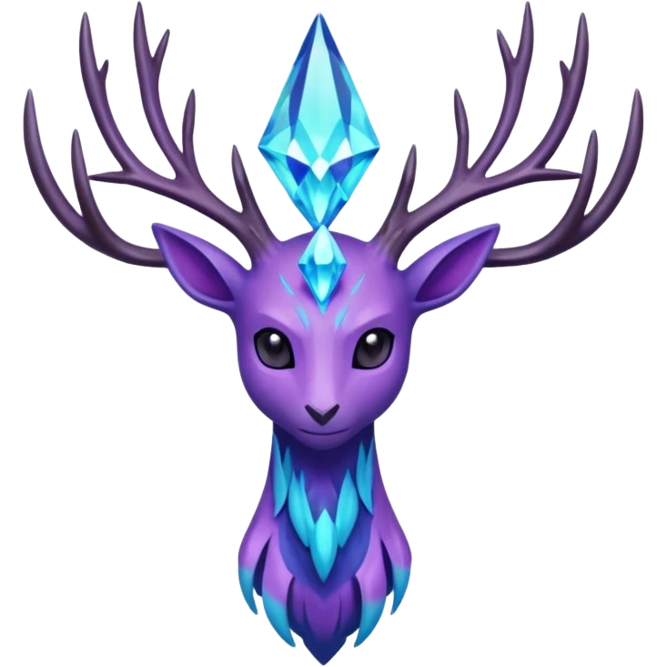 Pokemon legendary purple and cian crystal xerneas emoji