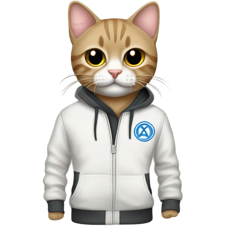 Un gato con vestimenta urbana  emoji