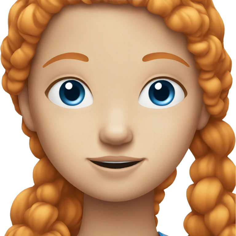 ginger girl with blue eyes  emoji