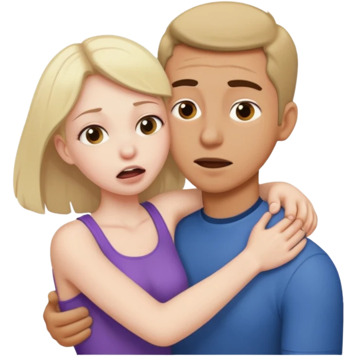 Girl being choked by a guy emoji