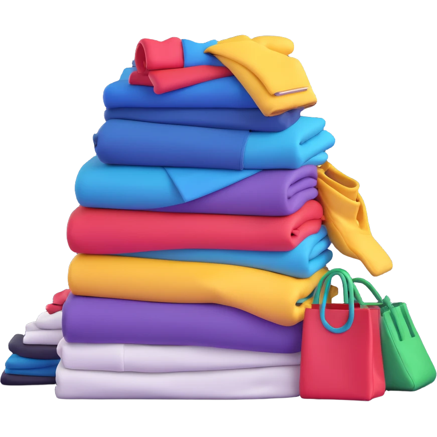 pile of fashionable clothes emoji