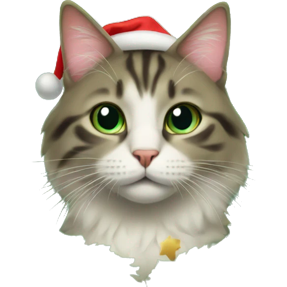 Cat in christmas tree emoji