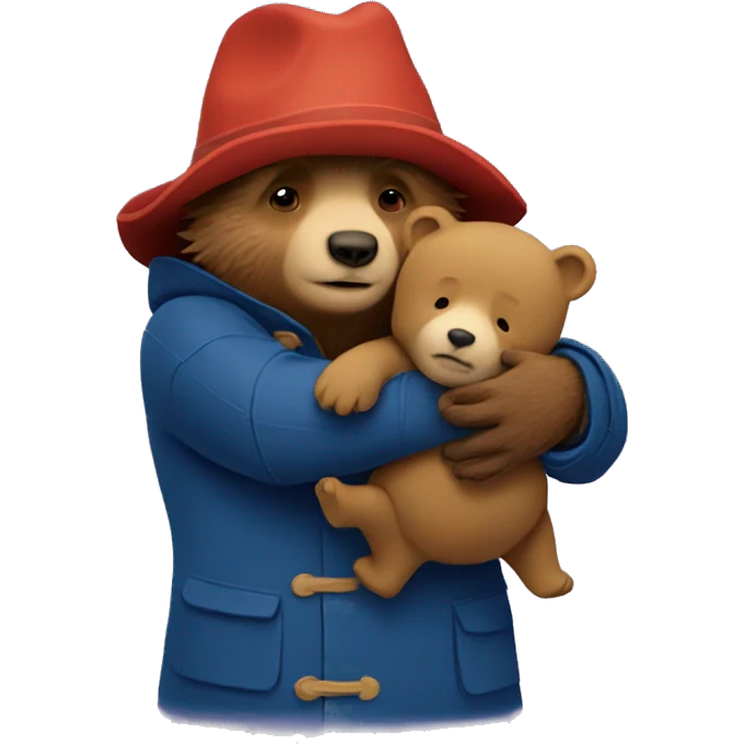Animated Paddington bear hugging emoji
