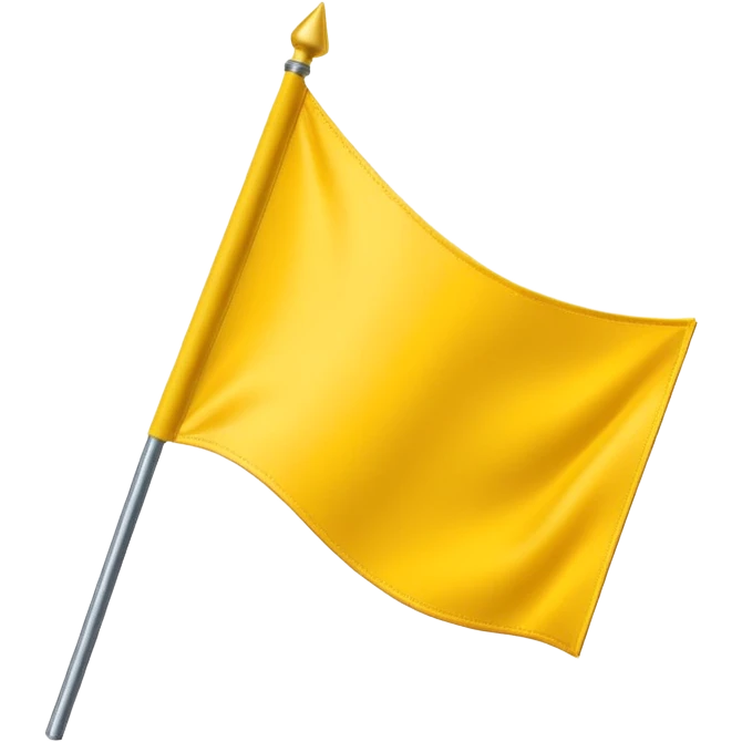 Triangular flag of yellow colour🚩 emoji