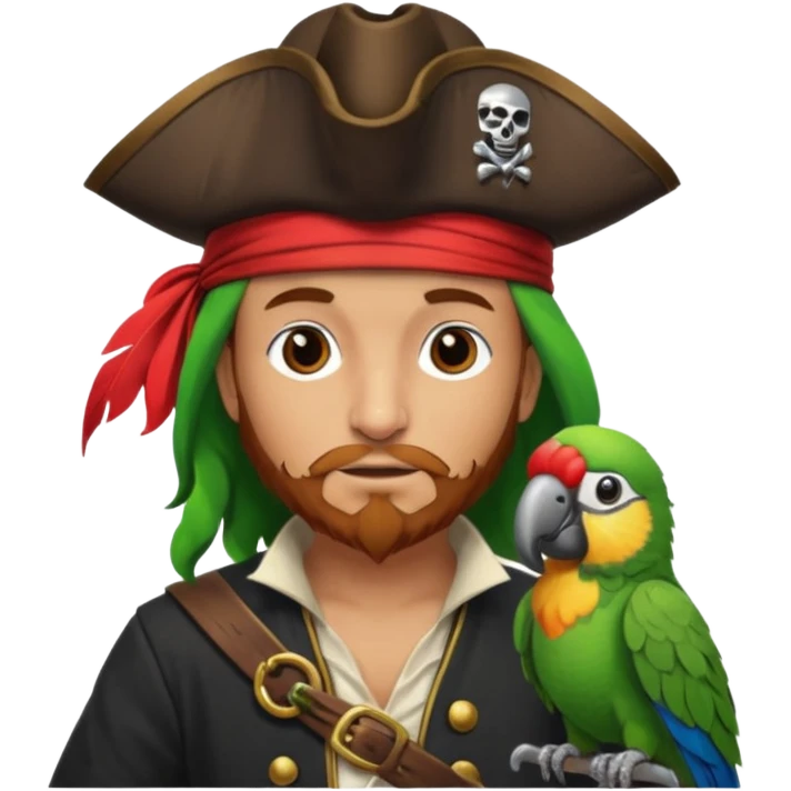 pirate and parrot emoji