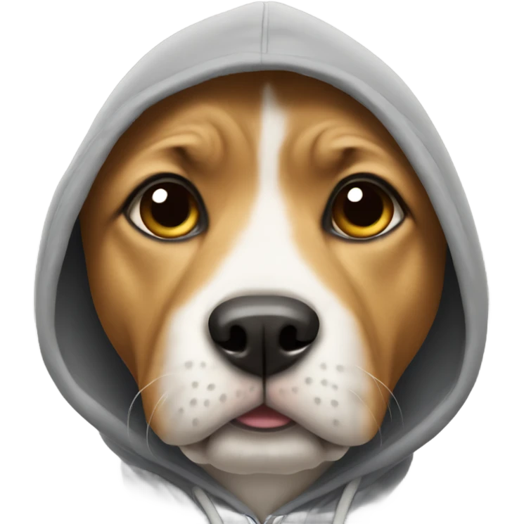 Dog wearing a hoodie emoji