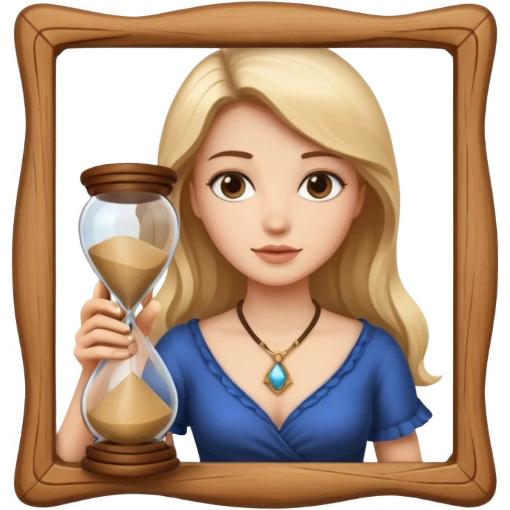 woman holding hourglass emoji