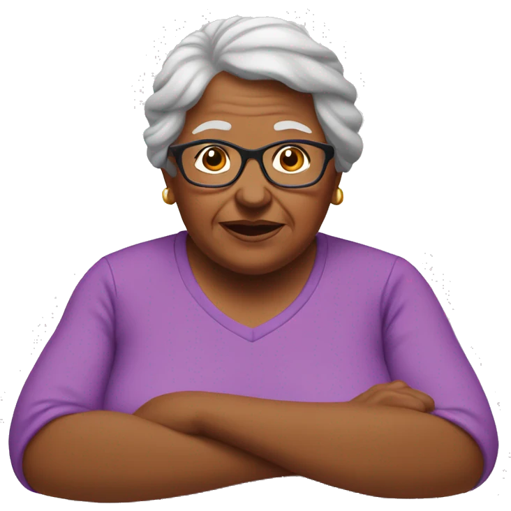 grandma in gym emoji