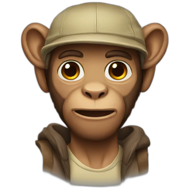 A monkey man emoji