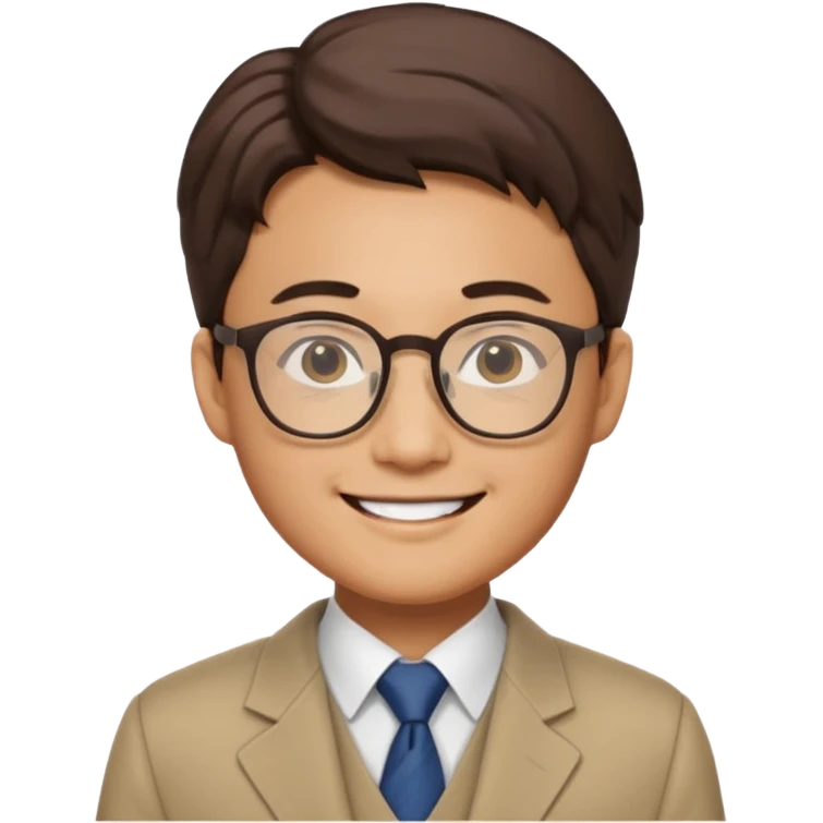 Korean CEO with galsses as a professor emoji