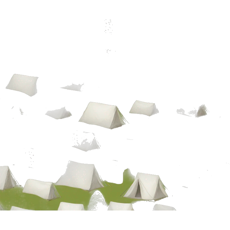 big fancy camping tent white emoji