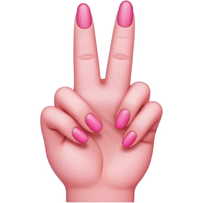 Pink middle finger emoji