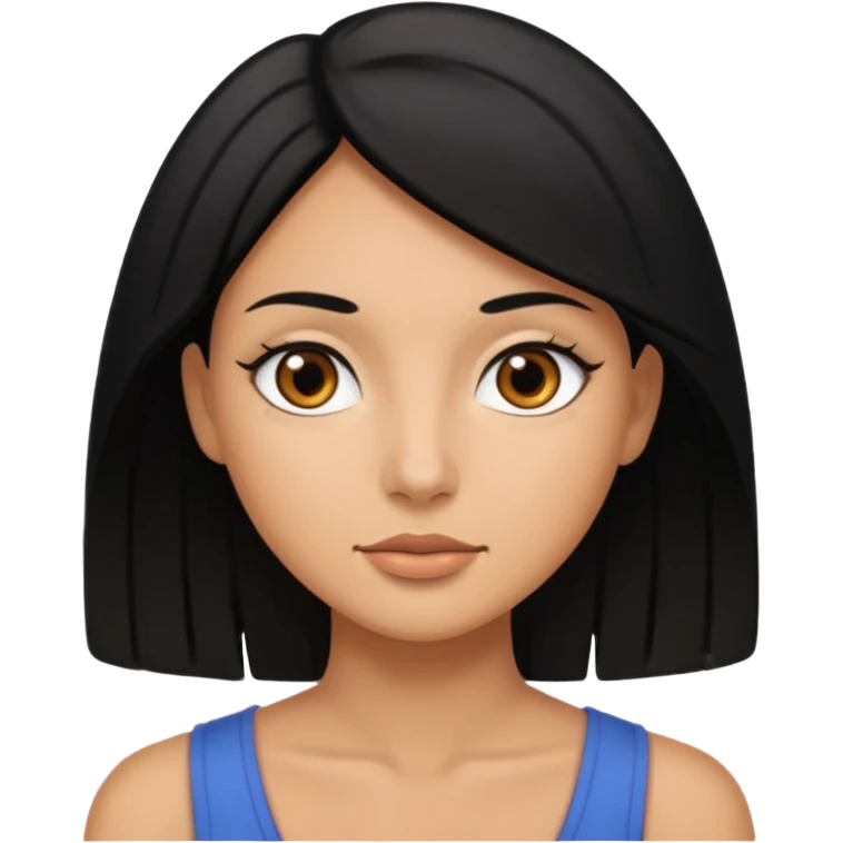 Tan naked woman with black hair  emoji
