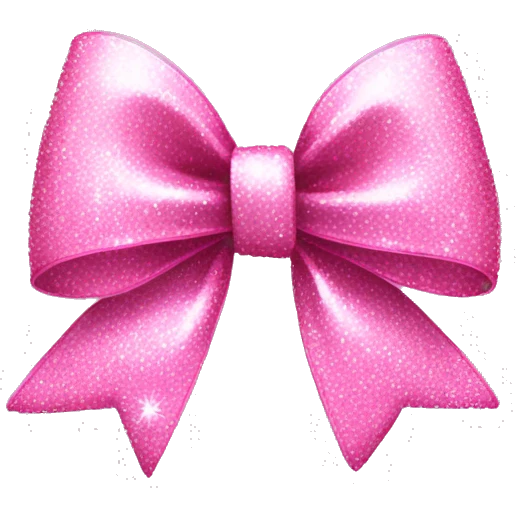 pink sparkly bow emoji