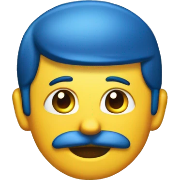 fiocco blu  emoji