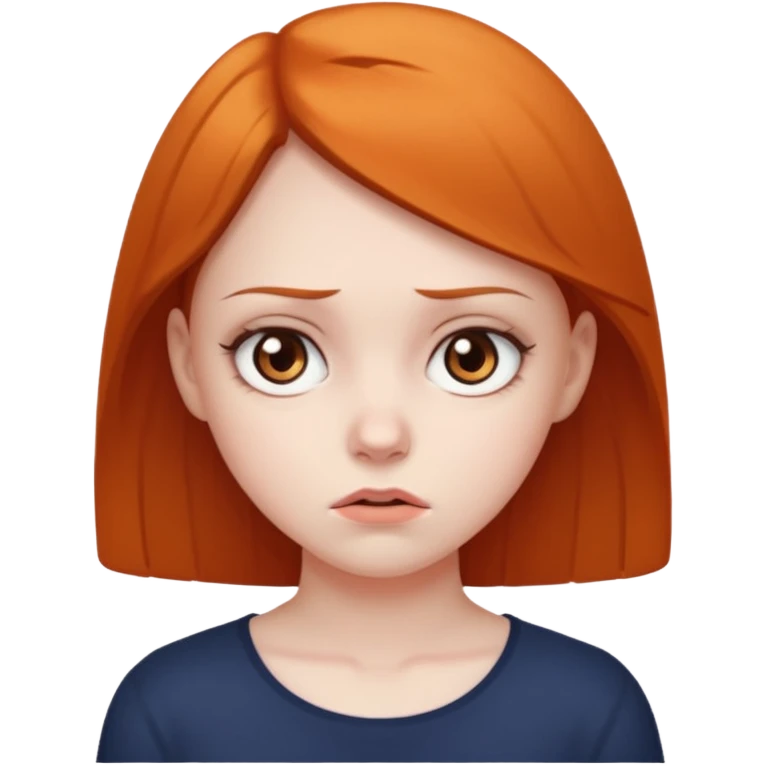A girl glaring  emoji