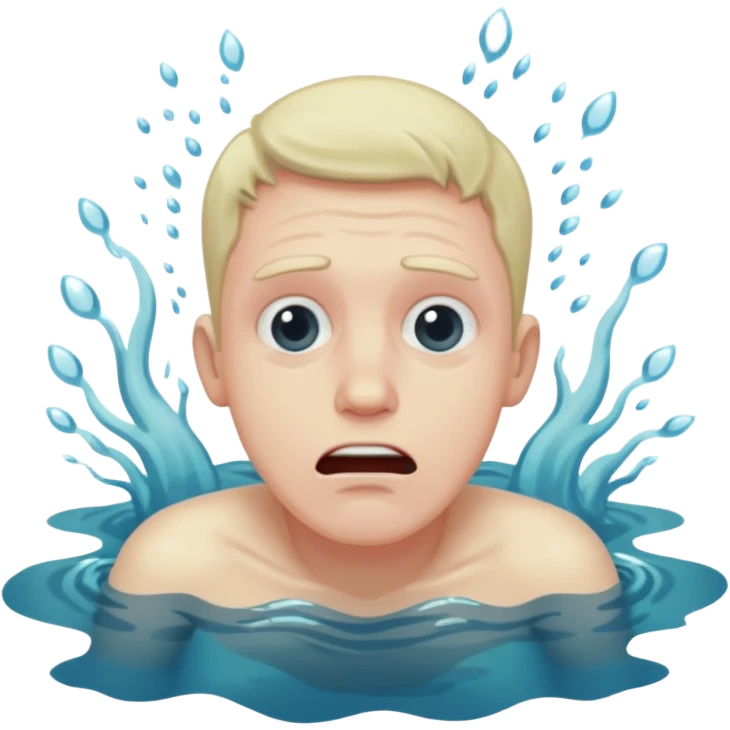bruntte Man drowning emoji