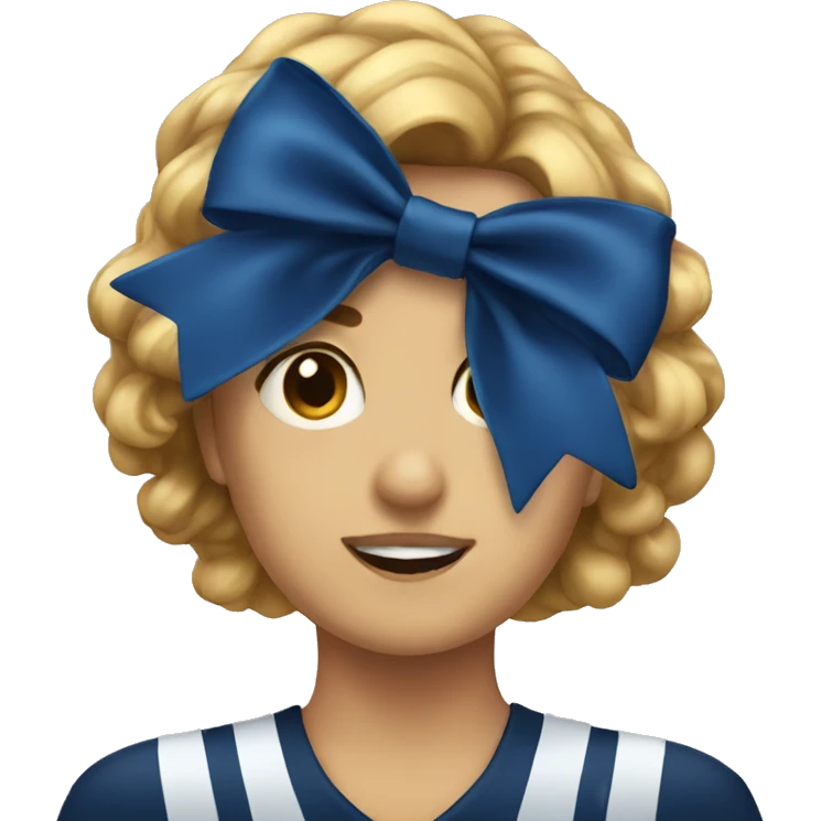 Navy blue bow  emoji