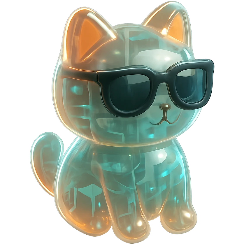 Cat wearing sunglasses emoji