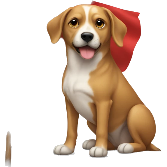 Red flag with dog emoji