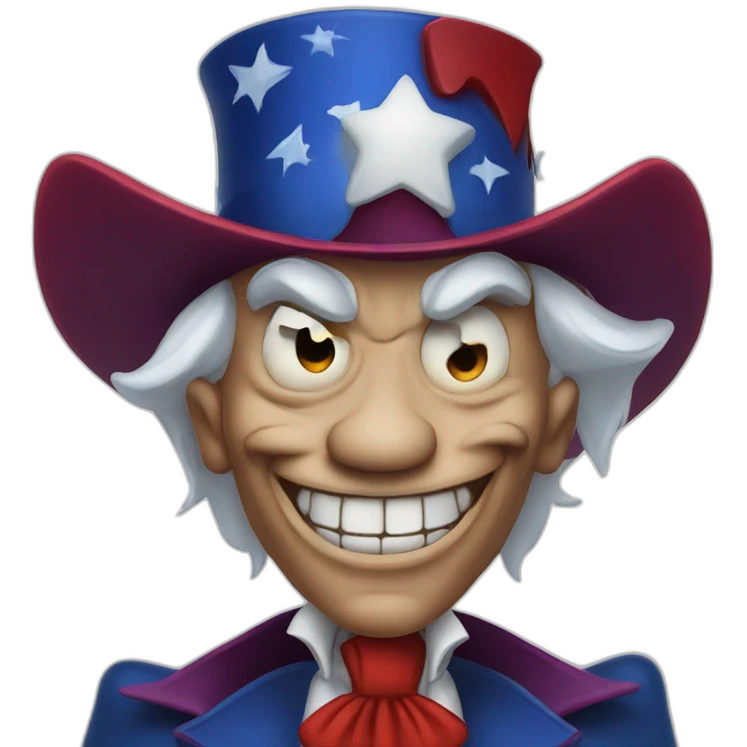 uncle sam as a vampire emoji