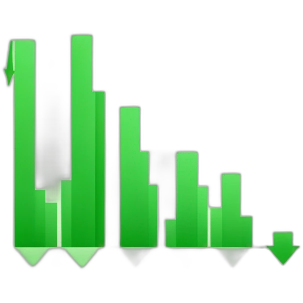 Line graph growing in green emoji