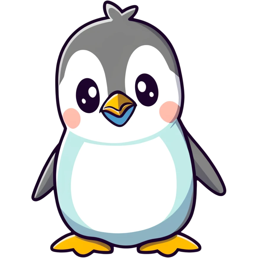 Beautiful penguin emoji