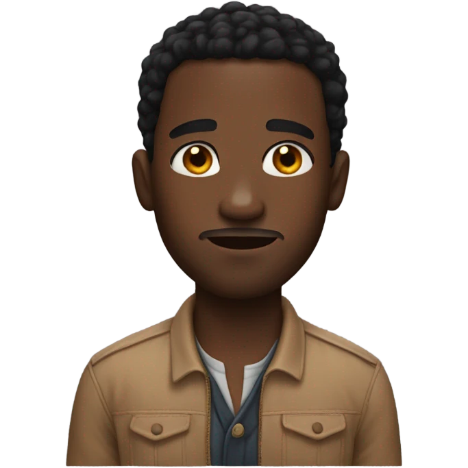 a black MAN whith scars  emoji